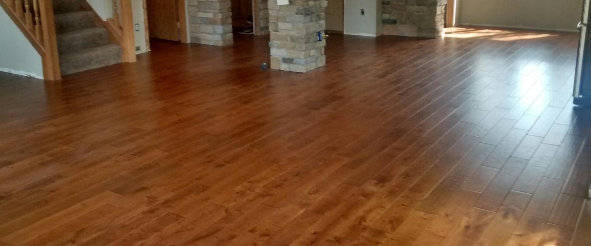 Engineered Walnut Flooring Over Radiant Heat in Maple Plain, MN